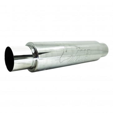 Silencioso Absorsivo Inox 304 Corpo 4,5" com entrada 3" e saída 4" (Comprimento 350mm) - Polido