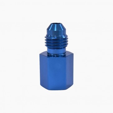 Tampão Macho Cônico 4AN / AN4 com saída 1/8" NPT para sensores - Azul