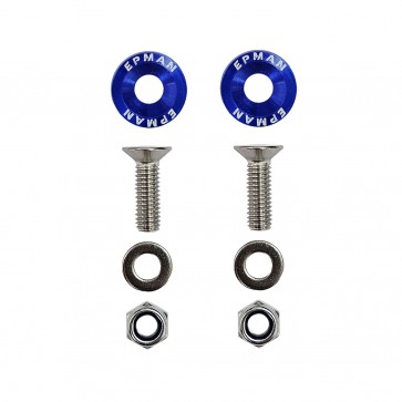 Par de Arruela Billet Universal com parafuso e porca M6 EPMAN - Azul