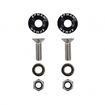 Par de Arruela Billet Universal com parafuso e porca M6 EPMAN - Preto