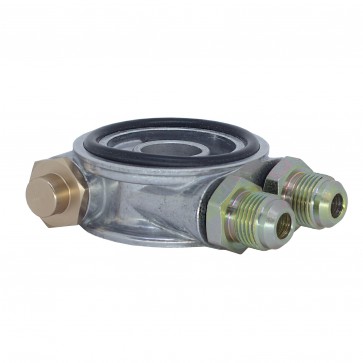 Suporte Filtro De Óleo Sandwich Plate com Termostato Epman 10AN P/ Radiador Óleo Remoto Rosca 3/4-16''