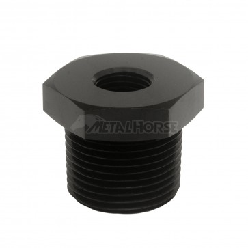 Adaptador Redutor Macho NPT 3/4" para Fêmea NPT 1/4" - Preto - Metal Horse