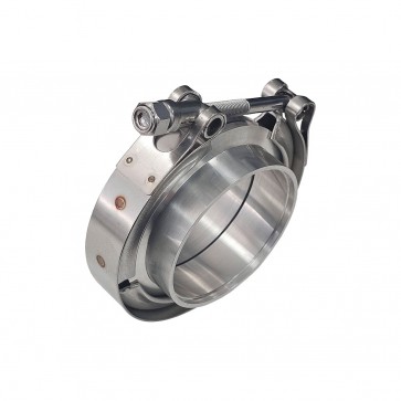 Kit Abraçadeira Tipo V-Band / V-Clamp + Par de Flange 100% em Alumínio 2-1/2" Polegadas - Metal Horse