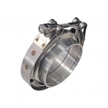 Kit Abraçadeira Tipo V-Band / V-Clamp + Par de Flange 100% em Alumínio 2-3/4" Polegadas - Metal Horse