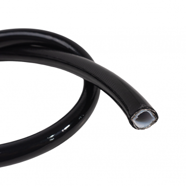 Mangueira PTFE com Malha Inox 10AN / AN10 com Cobertura Plástica - Preta