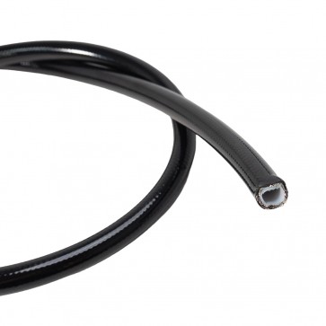 Mangueira PTFE com Malha Inox 6AN / AN6 com Cobertura Plástica - Preta