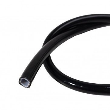 Mangueira PTFE com Malha Inox 8AN / AN8 com Cobertura Plástica - Preta