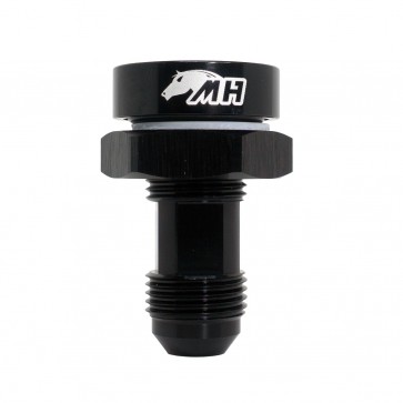 Adaptador Bulkhead com Fixação Externa para Cônico 8AN / AN8 com Porca - Preto