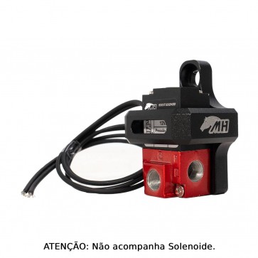 Suporte para Solenoide de Controle de Pressão de Turbo 3 Vias - Preto - Metal Horse
