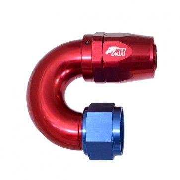 Conexão 16AN / AN16 Curva 180° graus para Mangueira Aeroquip - American (Azul e Vermelho)
