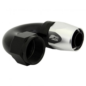 Conexão 16AN / AN16 180º para Mangueira Aeroquip - Colors (Corpo Preto - Porca Prata)