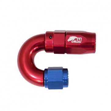 Conexão 4AN / AN4 Curva 180° graus para Mangueira Aeroquip - American (Azul e Vermelho)