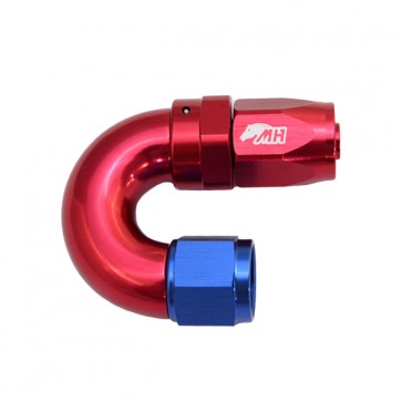 Conexão 8AN / AN8 Curva 180° graus para Mangueira Aeroquip - American (Azul e Vermelho)