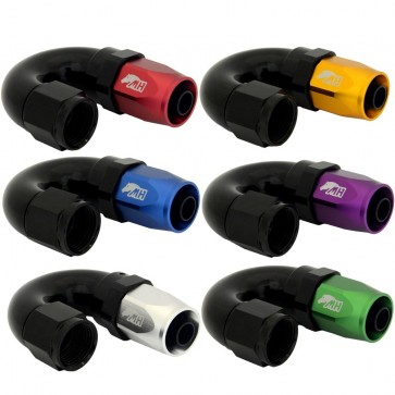 Conexão 8AN / AN8 180º para Mangueira Aeroquip - Colors (Monte sua Conexão)