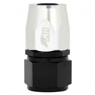 Conexão 12AN / AN12 Reta para Mangueira Aeroquip - Colors (Corpo Preto - Porca Prata)