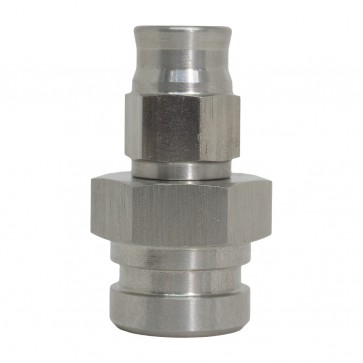 Conexão 3AN / AN3 Reta para Mangueira PTFE com Base Fêmea Métrico M10X1.0 e Flare Cônico - Inox