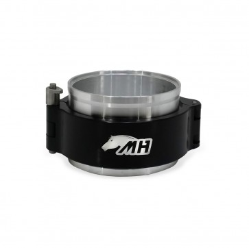 Conjunto de Abraçadeira e Flanges Flexível 2-3/4" (I.D 70mm) em Alumínio com Trava de Saque Rápido - Preto