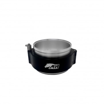 Conjunto de Abraçadeira e Flanges Flexível 3" (I.D 76mm) em Alumínio com Trava de Saque Rápido - Preto