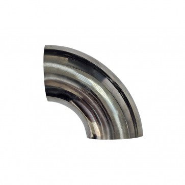Tubo Curto em Inox Curva 90º 2-1/2" Diâmetro Externo 63mm - Metal Horse