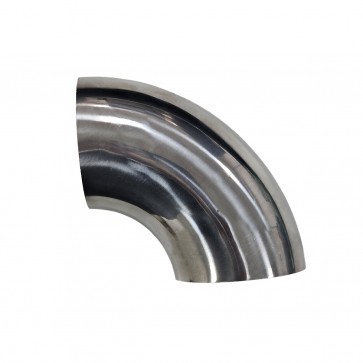 Tubo Curto em Inox Curva 90º 2-3/4" Diâmetro Externo 70mm - Metal Horse