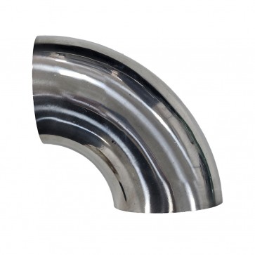 Tubo Curto em Inox Curva 90º 3-1/2" Diâmetro Externo 89mm - Metal Horse