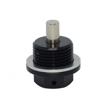 Adaptador Magnético Macho Métrico M20X1.5 com Oring de Alumínio - Preto