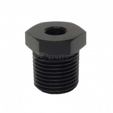 Adaptador Redutor Macho NPT 1/2" para Fêmea NPT 1/8" - Preto