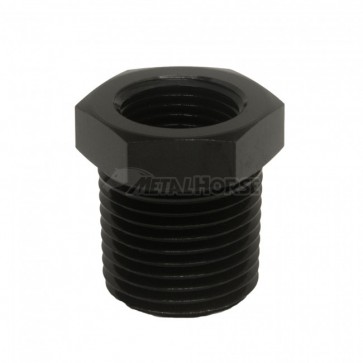 Adaptador Redutor Macho NPT 1/2" para Fêmea NPT 3/8" - Preto