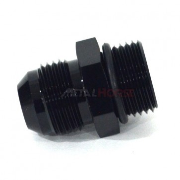 Adaptador O'ring 10AN / AN10 para 10AN / AN10 Macho Cônico - Preto