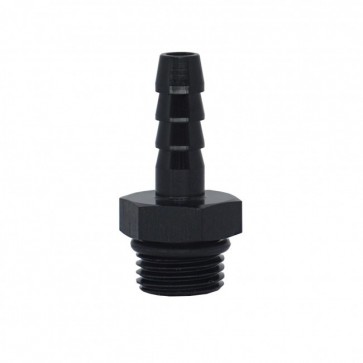 Adaptador de Mangueira Comum Macho Espigão 5/16" para Macho O'ring 6AN / AN6 - Preto - Metal Horse