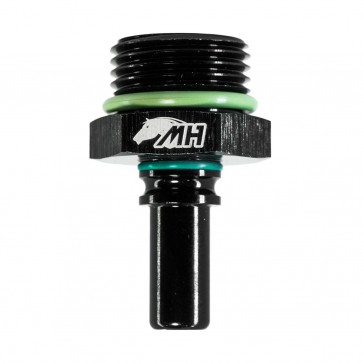 Adaptador O'ring 10AN / AN10 para Macho Engate Rápido 6AN / AN6 (SAE 3/8") - Preto - Metal Horse
