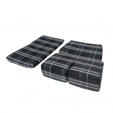 Jogo de Espumas Completo de Reposição para Banco Street Reclinável Médio - Xadrez Branco GTI