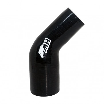 Mangote em Silicone Redutor Curva 45° graus 3" para 2-1/4" polegadas (76mm para 57mm) x 125mm