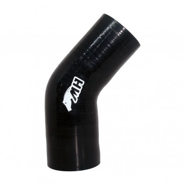 Mangote em Silicone Redutor Curva 45° graus 3" para 2-3/4" polegadas (76mm para 70mm) x 125mm