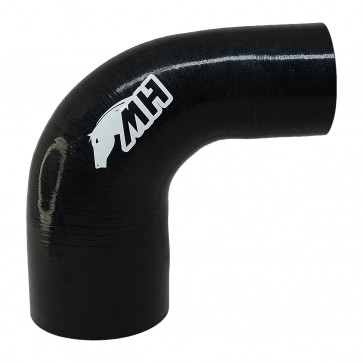 Mangote em Silicone Redutor Curva 90° graus 2-3/4" para 2" polegadas (70mm para 51mm) x 125mm