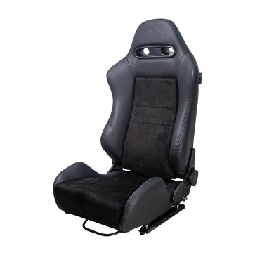 Banco Street EVO Couro / Tecido Alcântara / Relevo - Metal Horse - Motorista e Passageiro