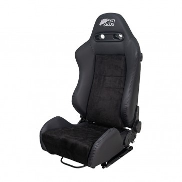 Banco Street EVO Couro / Tecido Alcântara / Bordado - Metal Horse - Motorista e Passageiro