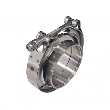 Kit Abraçadeira Tipo V-Band / V-Clamp + Par de Flange 100% Inox 2-1/2" Polegadas - Metal Horse