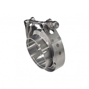 Kit Abraçadeira Tipo V-Band / V-Clamp + Par de Flange 100% Inox 2-1/4" Polegadas - Metal Horse