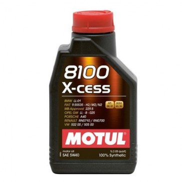 Óleo Motul 8100 XCESS (100% sintético) 5W40 1L