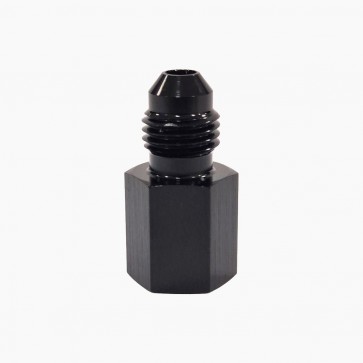 Tampão Macho Cônico 4AN / AN4 com saída 1/8" NPT para sensores - Preto