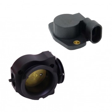 Corpo de Borboleta AP MI Billet TBI 60mm V-band 3" RGTX + Sensor de Posição de Borboleta AP - TBI SENSOR VW