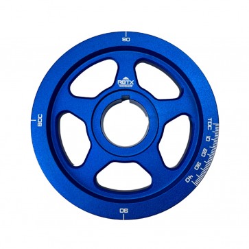 Conjunto Polias e Esticador Fusca com Roda Fônica Azul RGTX + Sensor de Rotação / Fase FIAT - Indutivo