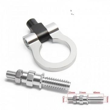 Engate Reboque Esportivo Billet c/ rosca para Honda e Subaru Forester Impreza Epman - Prata
