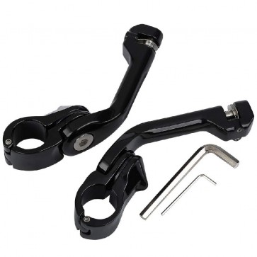Par de Suporte 1-1/4" (32mm) Angulado Longo para Pedaleira - Preto - Twin13
