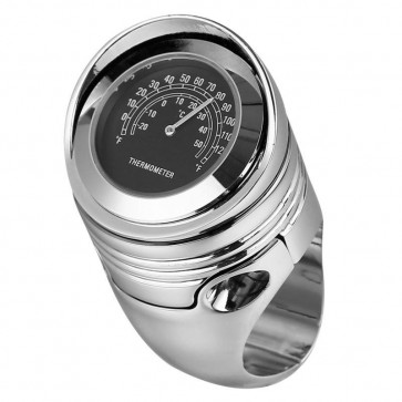 Termômetro de Guidão 1-1/4" (32mm) - Cromado - Twin13