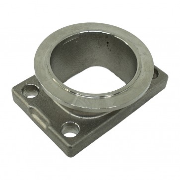 Flange Adaptador de Turbina com Pé T25 para V-Band em Inox - Metal Horse