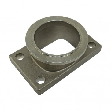 Flange Adaptador de Turbina com Pé T3 para V-Band em Inox - Metal Horse