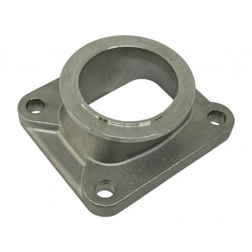 Flange Adaptador de Turbina com Pé T4 para V-Band em Inox - Metal Horse