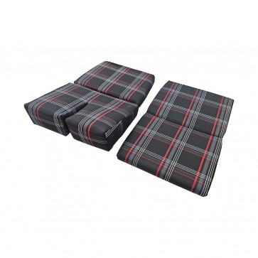 Jogo de Espumas Completo de Reposição para Banco Street Reclinável Grande - Xadrez Vermelho GTI - Metal Horse